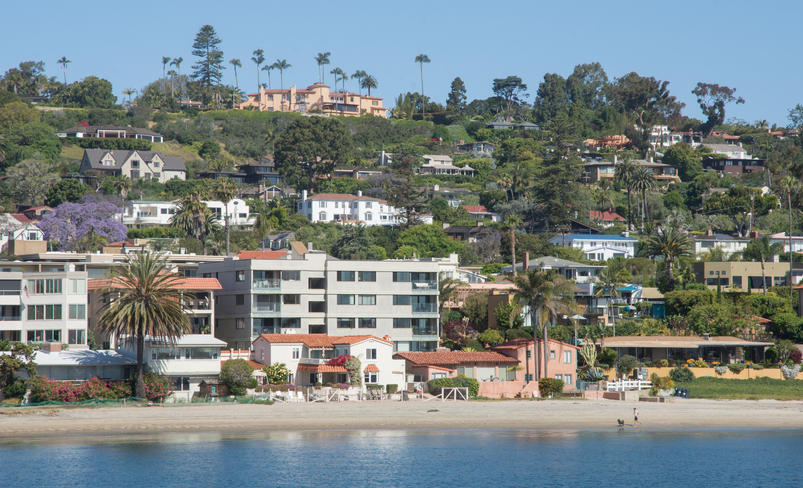 How Much Home Can Millennial Families Afford in These Top Cities? - Beach front homes and apartment buildings in San Diego, CA. 