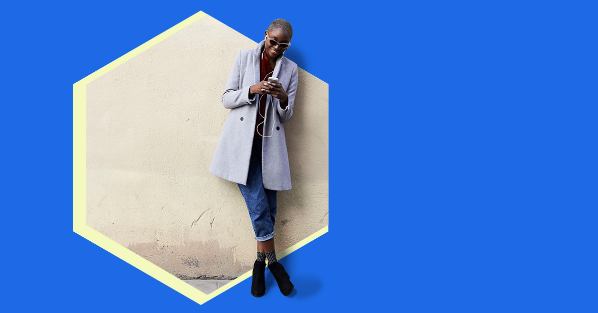 stylish woman on phone - wealthfront & betterment online savings account review