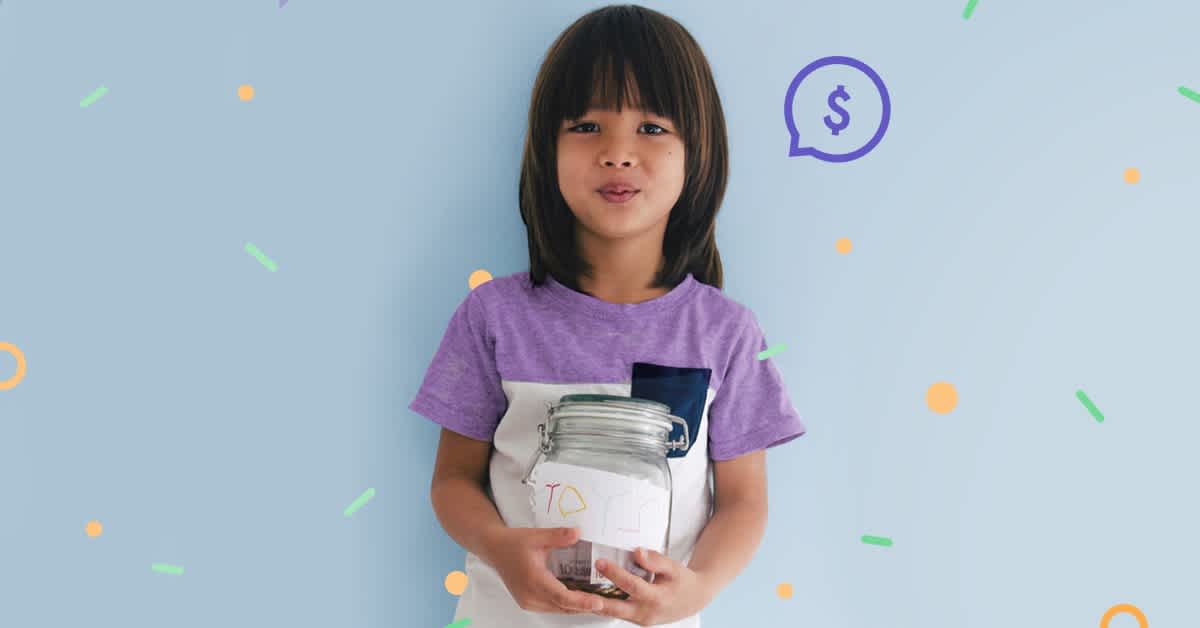 girl with money jar - how to talk to kids about money