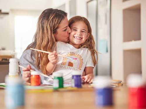 A mom with her daughter