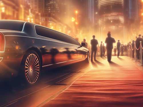 A fanfare with a luxurious car