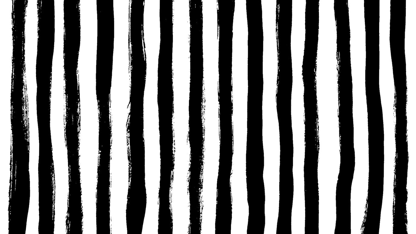 Black and white hand-painted vertical stripes - the Frenchy brand pattern.