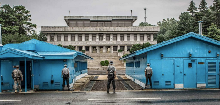The DMZ Korea featuring soldiers-pelago