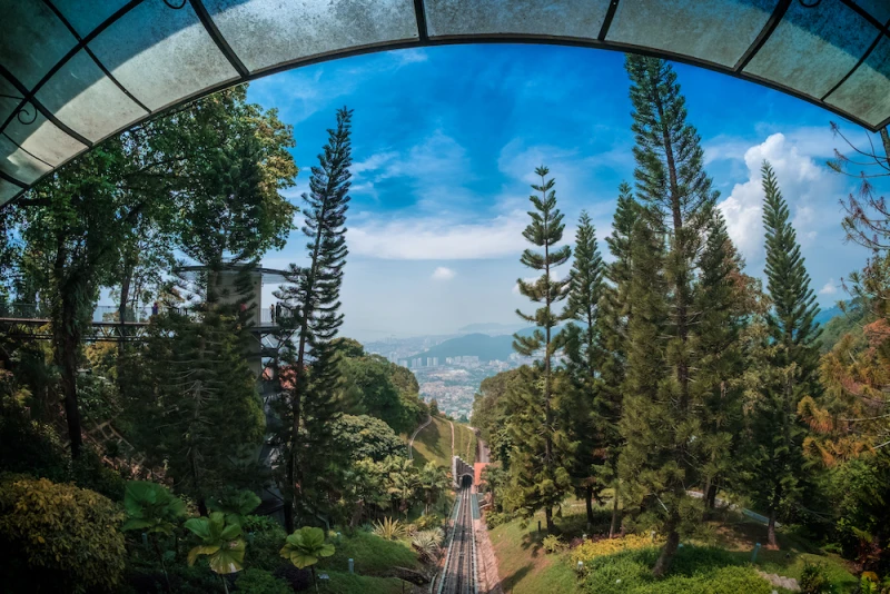 Funicular,Road,In,The,City,Of,Penang,,Malaysia