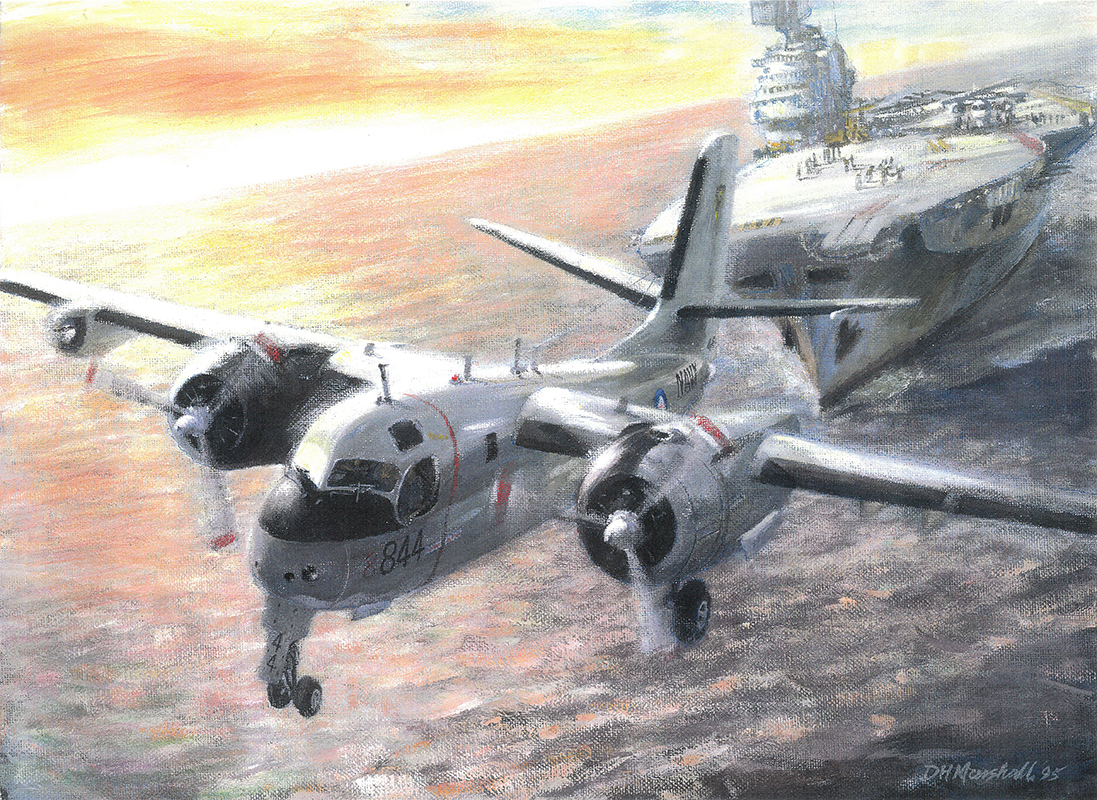 RAN Grumman Tracker takes off from HMAS Melbourne