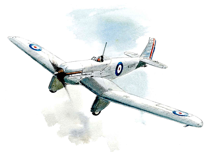 Above: The 1934 Supermarine 224 designed by R.J. Mitchell to meet the British Air Ministry's specificatioon F.7/30