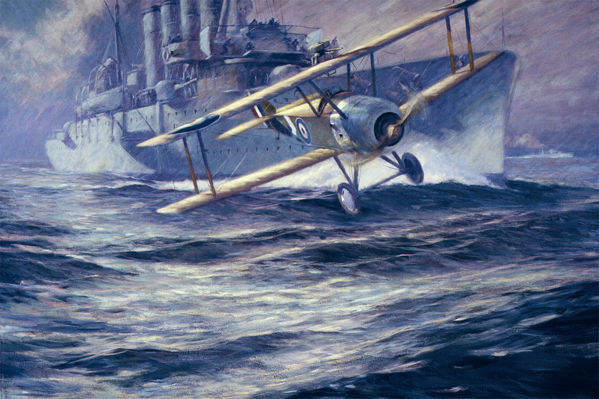 Sopwith Camel launched from HMAS Sydney, 1918