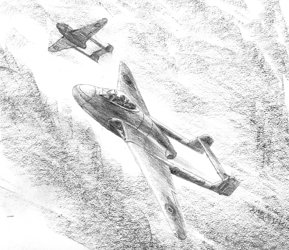 The DH 100 Vampire, 1946.