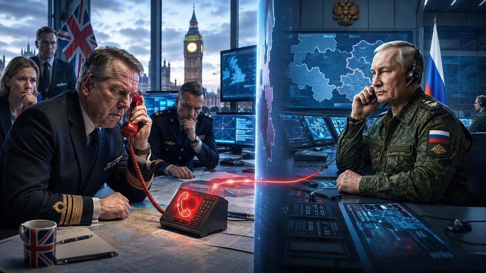 Example of content from the current anti-British campaign in the Z-community. Image accompanying the post “Hello, Foggy Albion calling. The British want to talk to Russia” (38) Z-channel Russian Legion Z, 16 August 2026