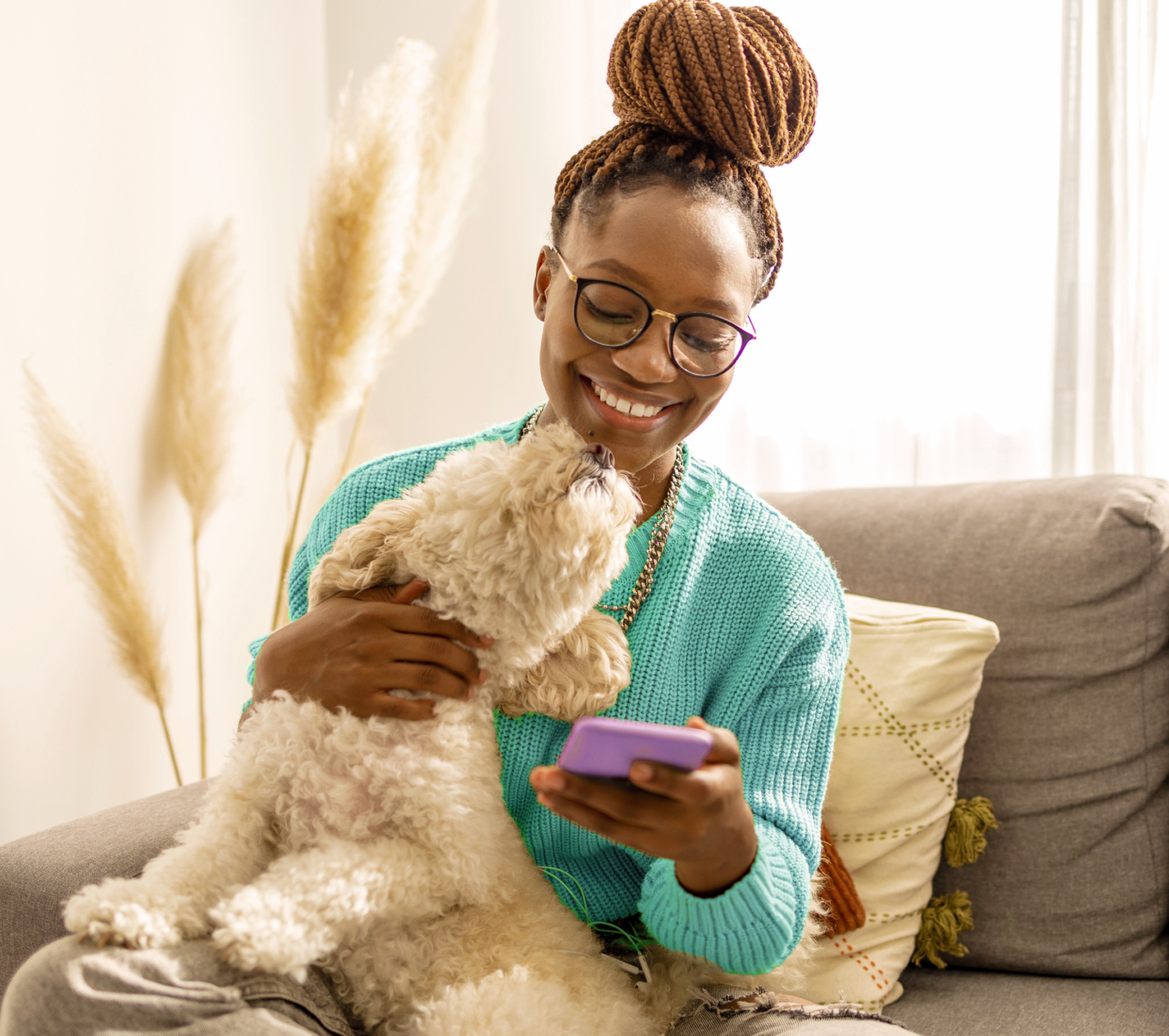 Image - Dog licking woman’s face