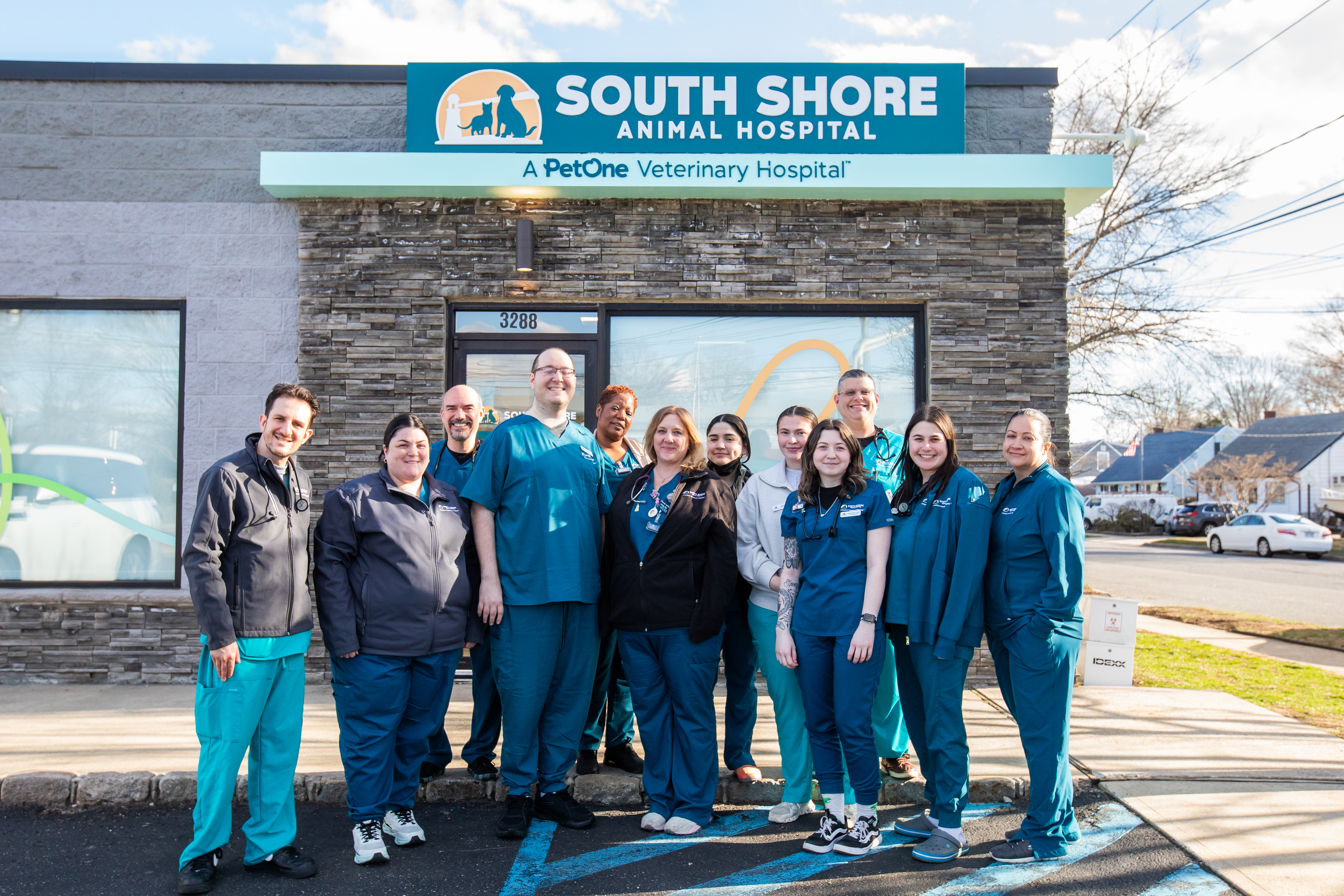 PetOne South Shore Animal Hospital Team in the Lobby