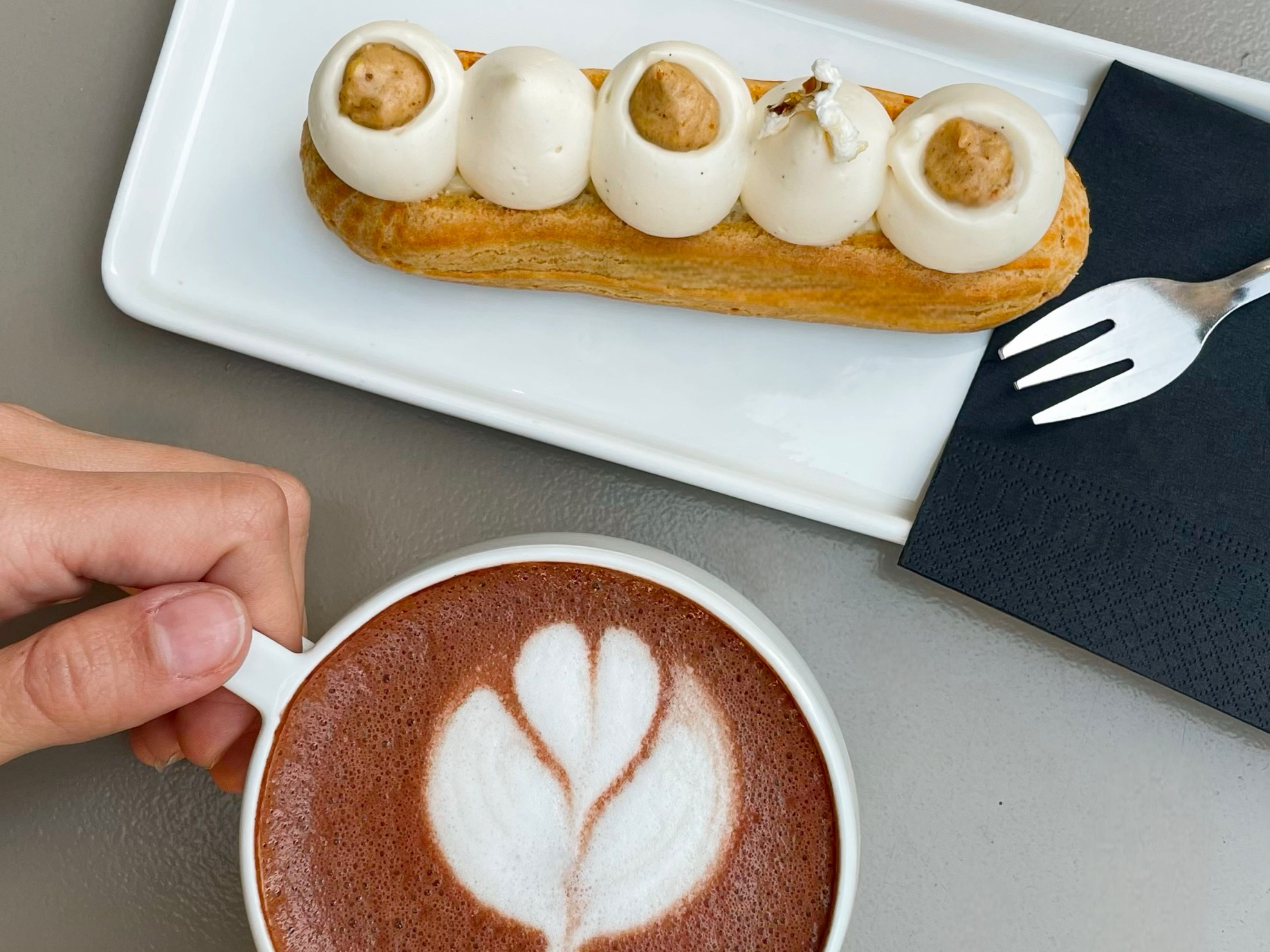 éclair Vanille Pop corn et chocolat chaud 