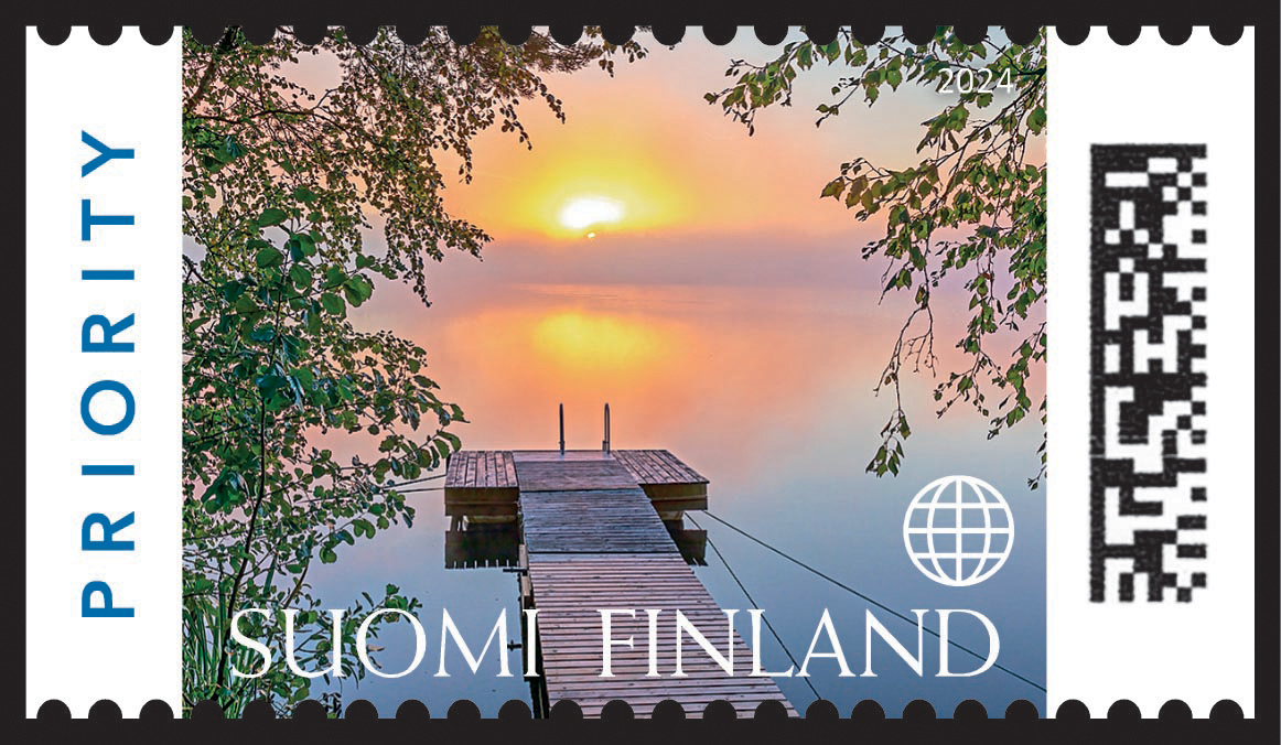 A lakeside landscape voted as the most beautiful stamp of 2024