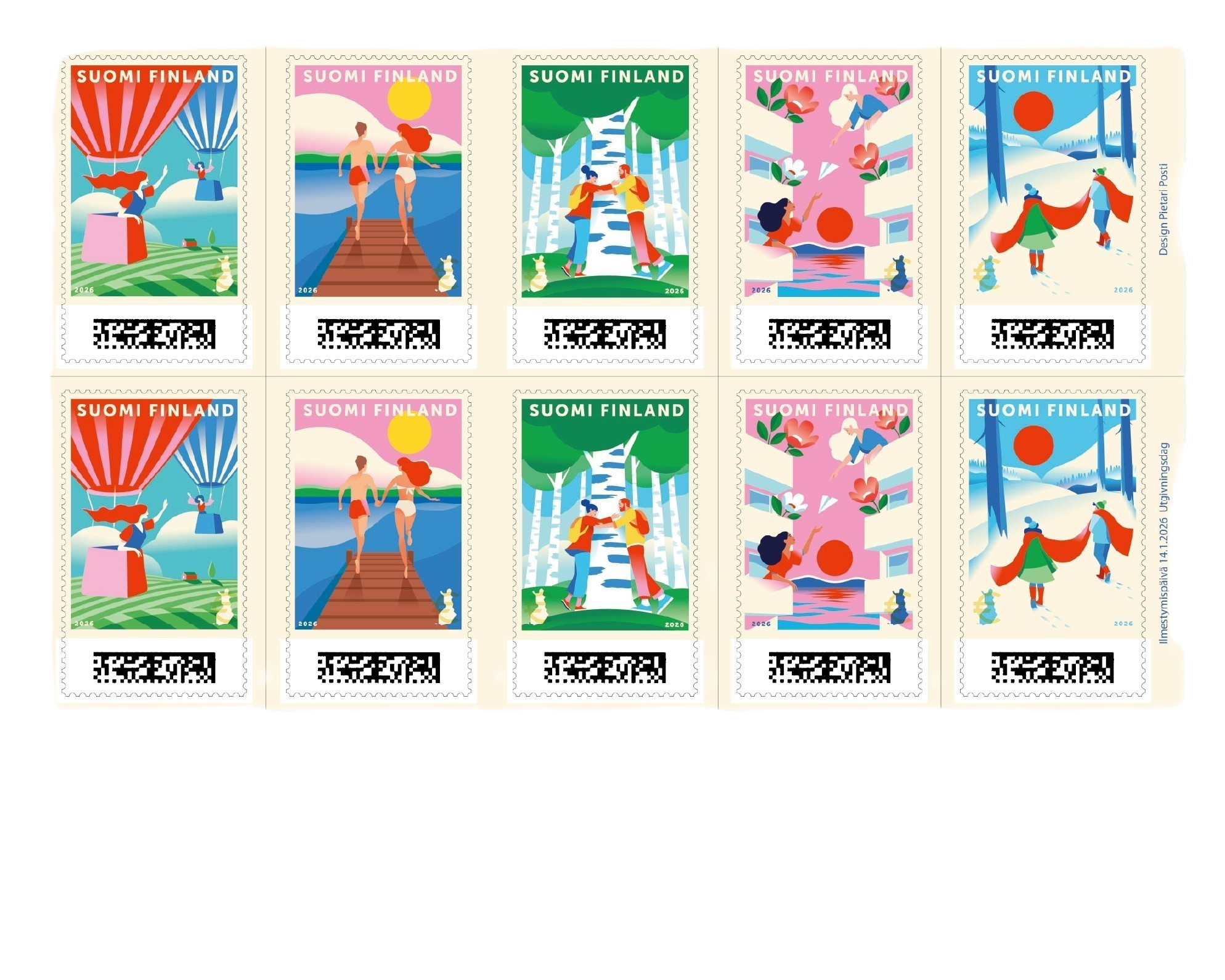 Valentine's day stamps