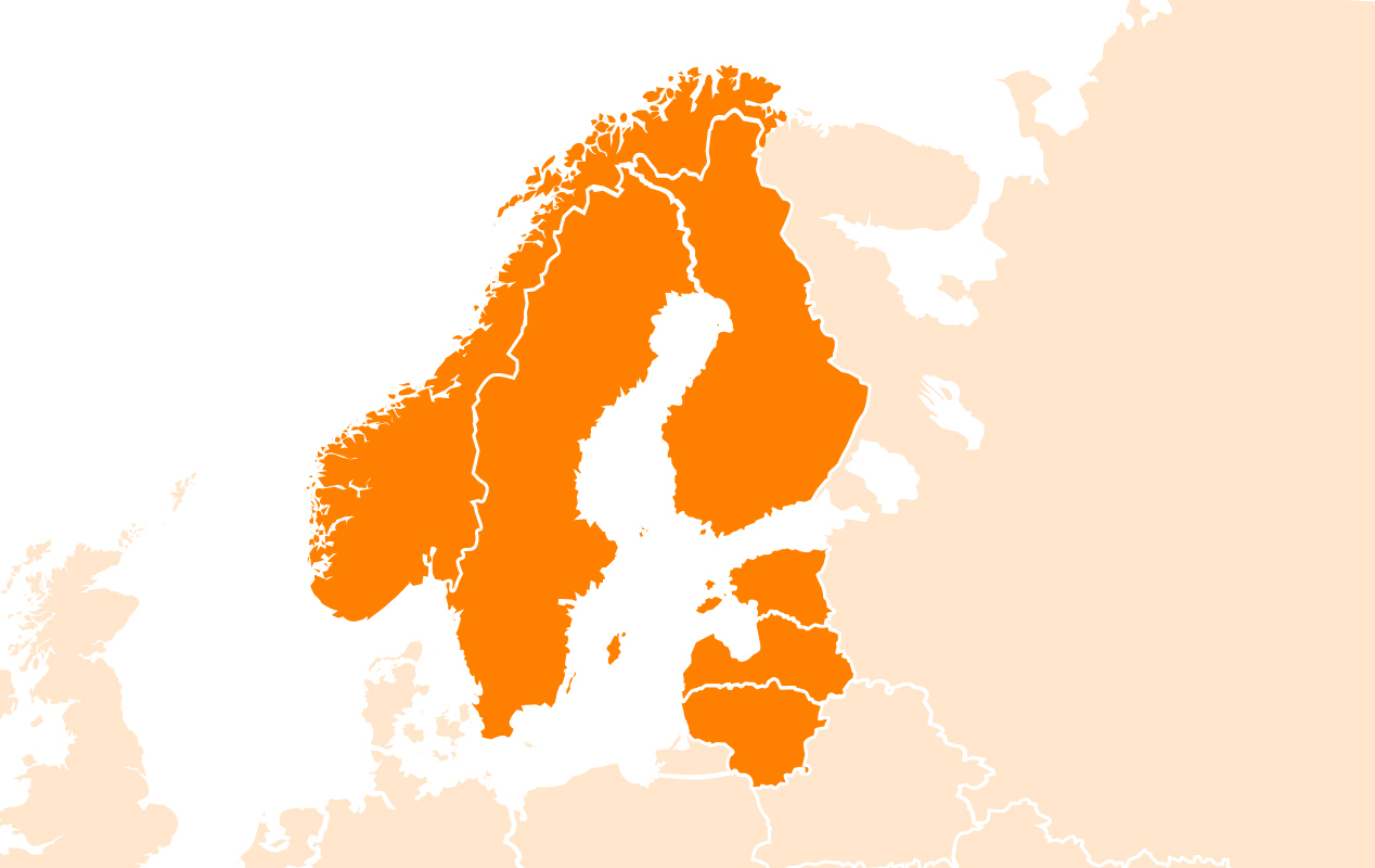 Map of Posti countries