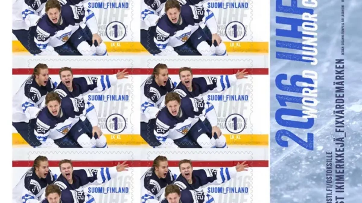Finland's ice hockey team on ice.