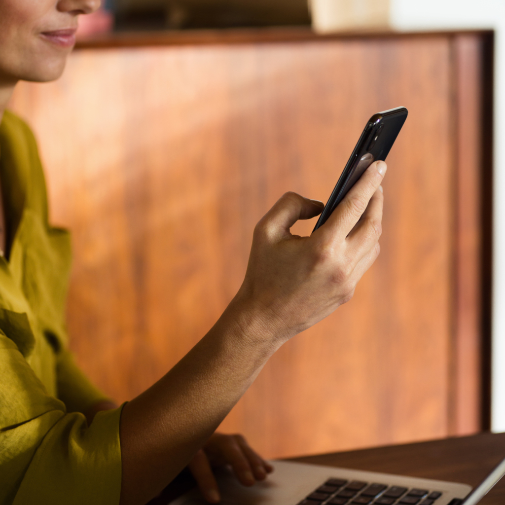 Customer browsing our services on a smartphone.