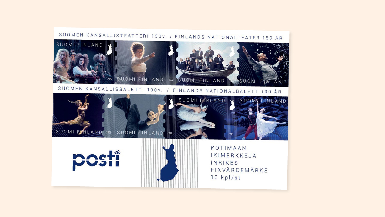 September stamps celebrate the Finnish National Theatre and Ballet