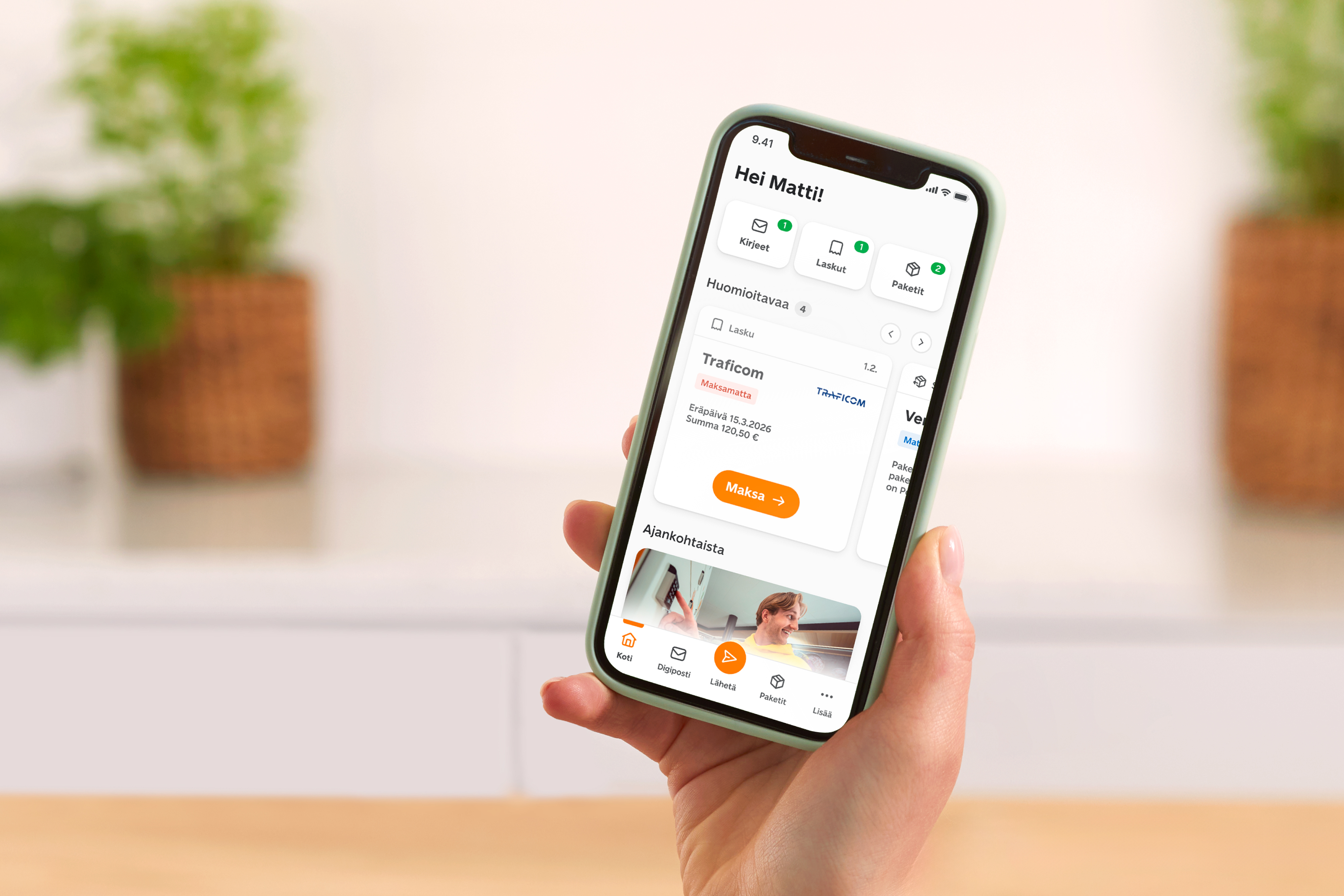 OmaPosti redesigned – digital post now on the home page