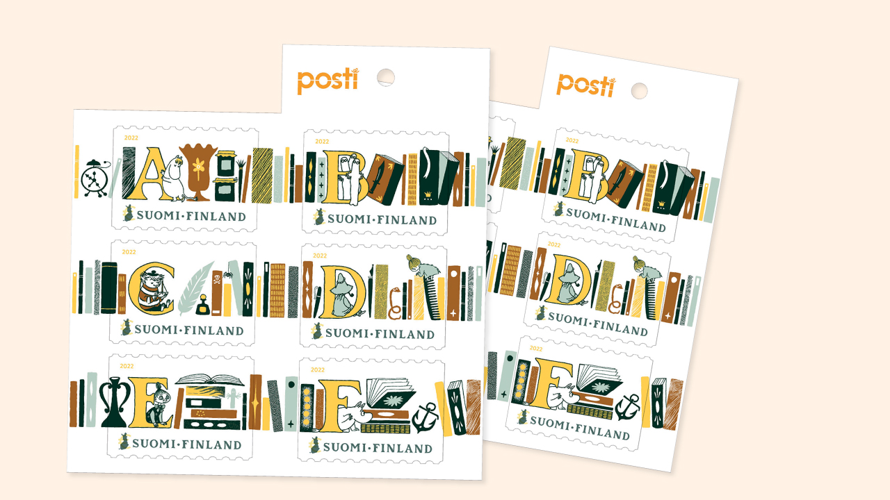 The Moomin campaign and stamps encourage reading and writing
