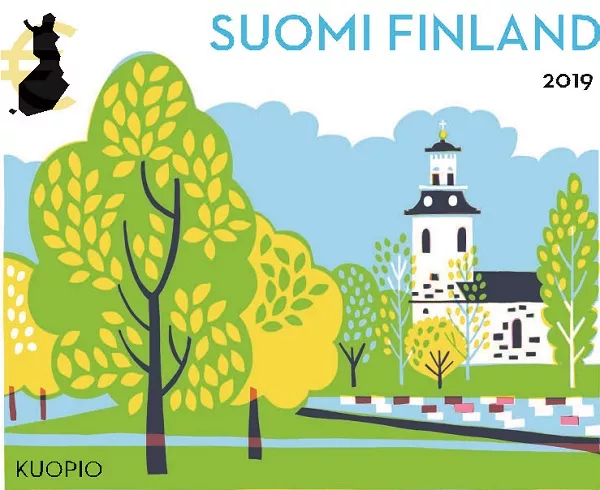 A scenery from Kuopio in a stamp.