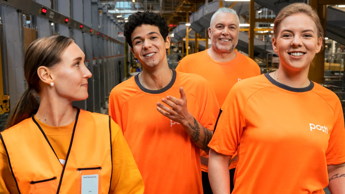 Four Posti employees in a group photo.