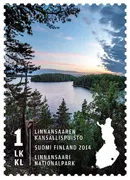 Linnansaari national park stamp
