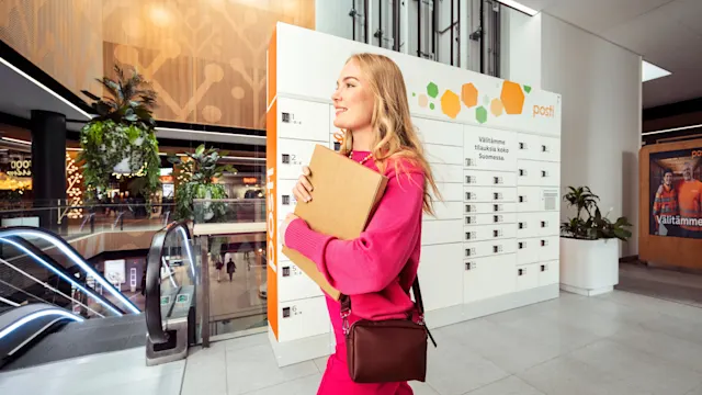 Paketautomat med knappsats
