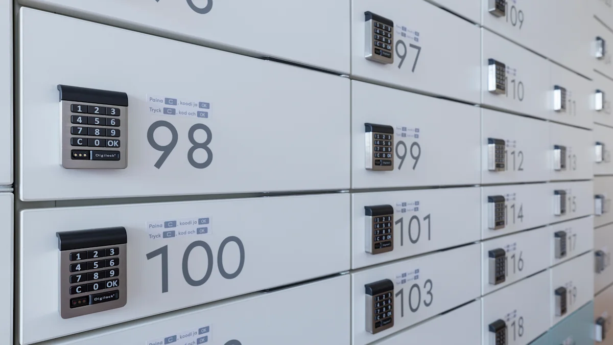 Paketautomat med knappsats
