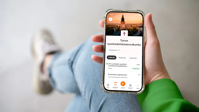 Turun ja Kaarinan seurakuntayhtymän tapahtumakutsut Digipostin kautta