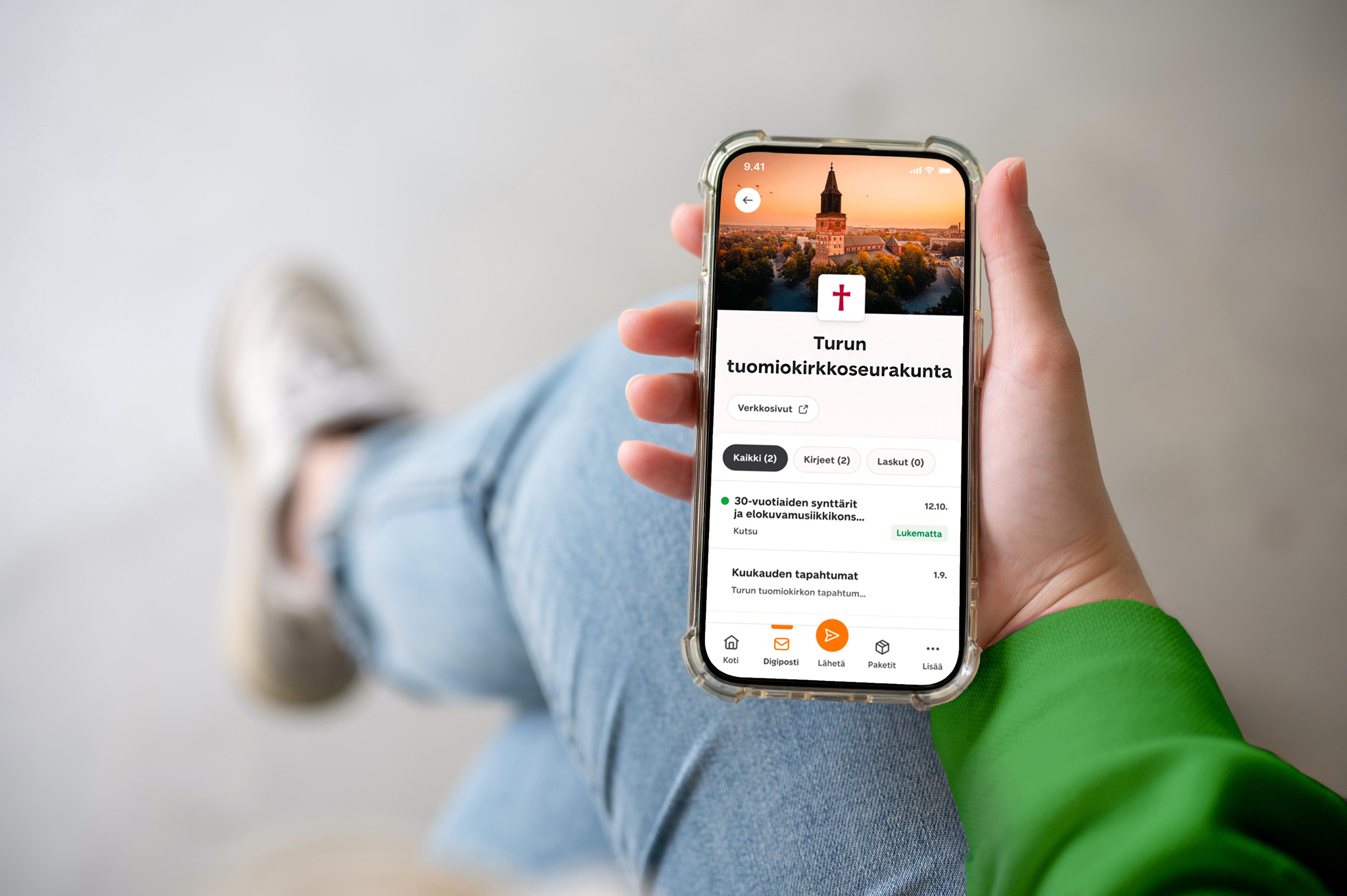 Åbo och S:t Karins kyrkliga samfällighet bjöd in till sitt evenemang via Digipost