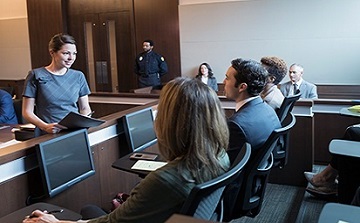 Law Students Conducting a Mock Trial