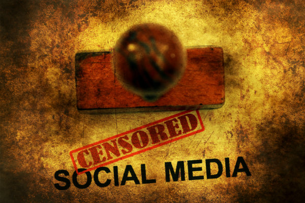 Stamp that says Social Media Censored