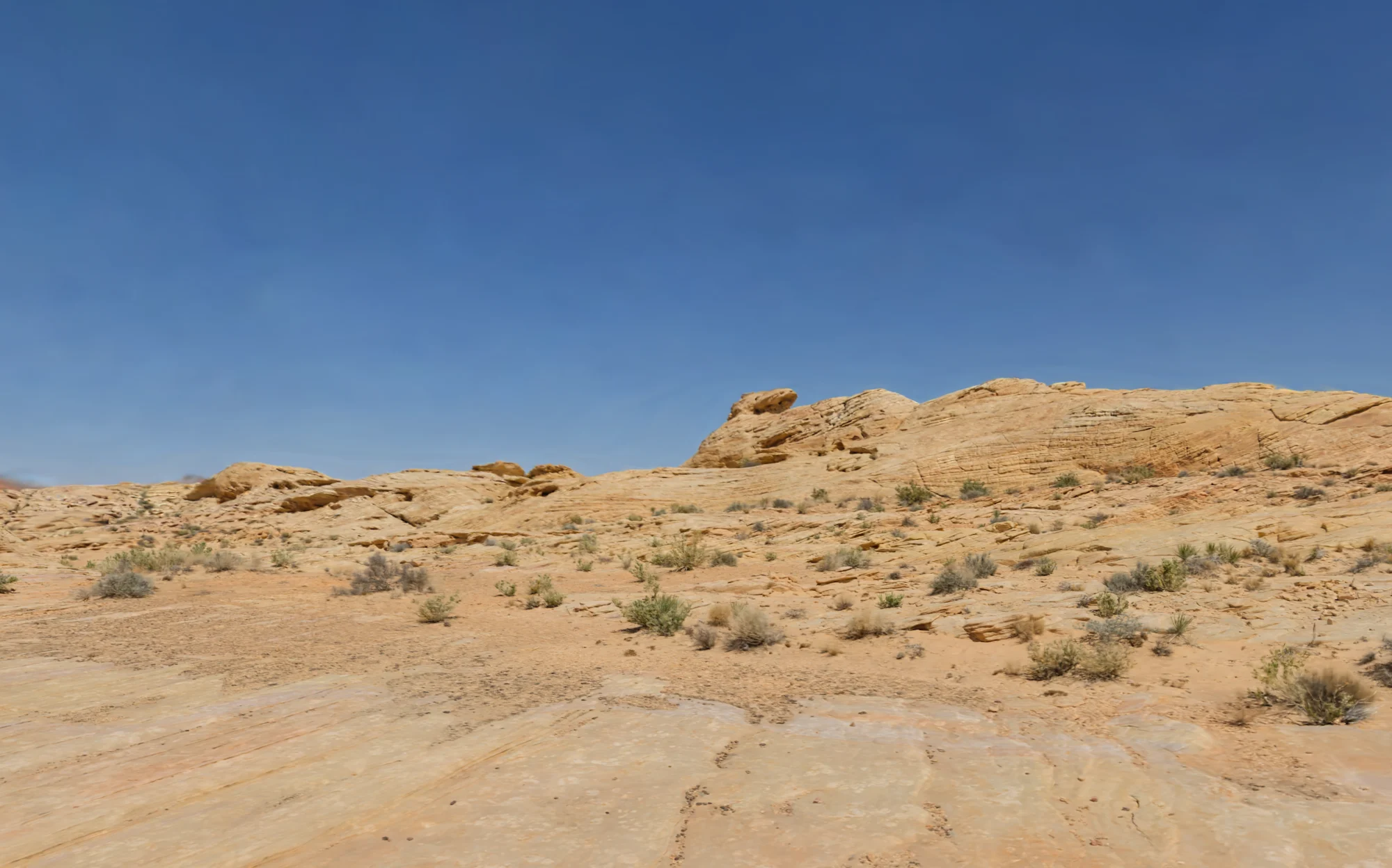 Arid Nevada Rock Formation, Distant Desert Hills 2