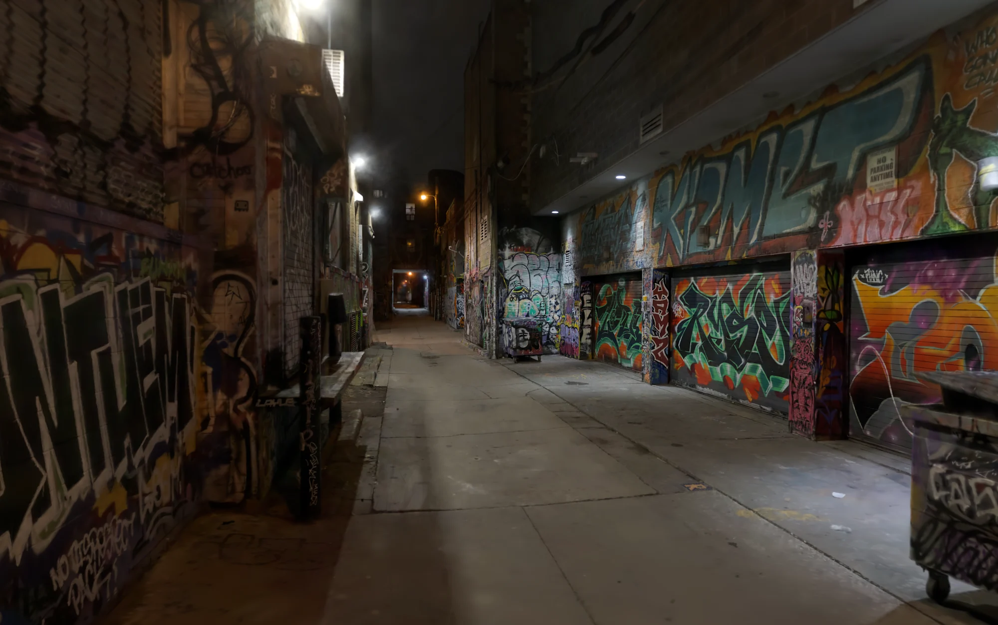 Urban Graffiti Alley Night 1