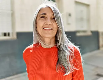 Smiling middle-aged woman