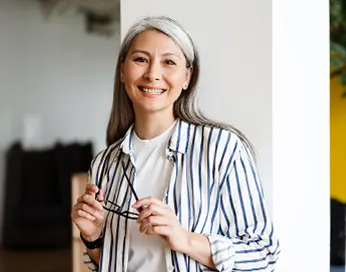 Smiling middle-aged woman