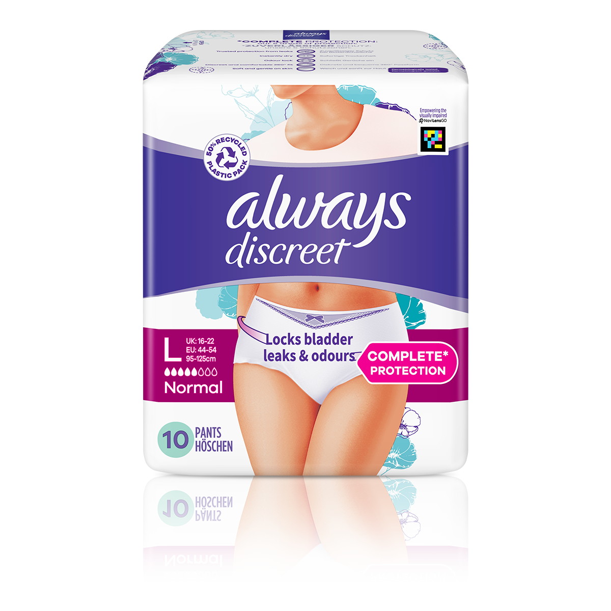Always Discreet Incontinence Pants for Women, Medium, 24 Pants : :  Health & Personal Care