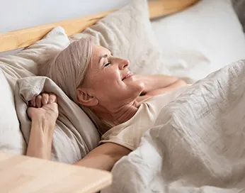 Sleeping middle-aged woman
