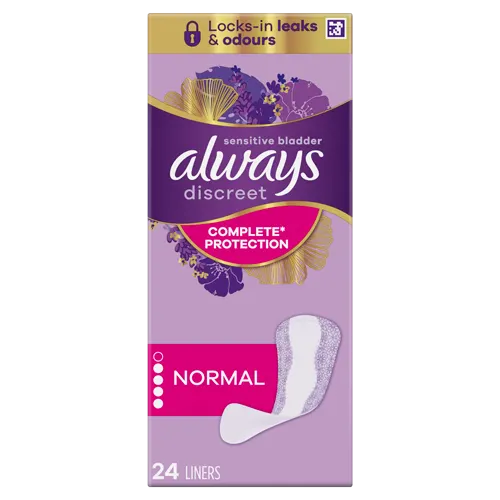 Always Discreet Normal incontinence liners packaging