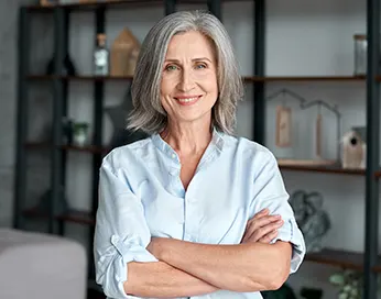 Smiling middle-aged woman