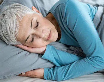 Sleeping middle-aged woman