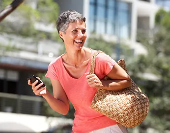 Smiling middle-aged woman