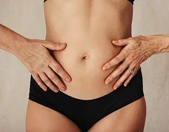 Hands on belly
