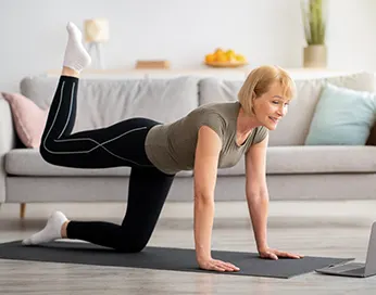 Woman doing pelvic floor exercises