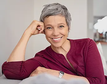 Smiling middle-aged woman