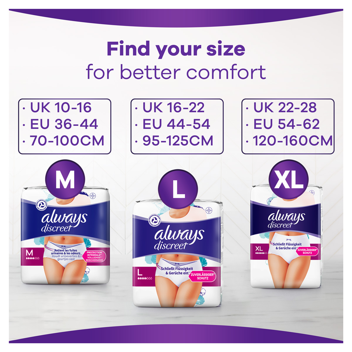 Always Discreet Incontinence Pants for Urine Loss - Size Normal L - 10  Pieces - Packaging damaged - Onlinevoordeelshop