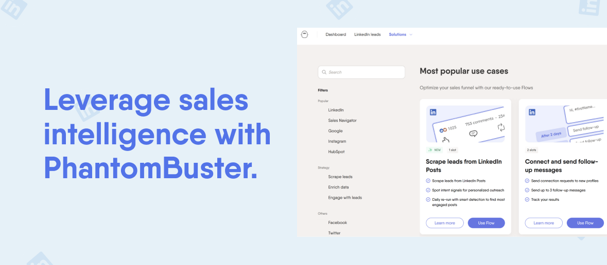 leverage sales intelligence with phantombuster banner