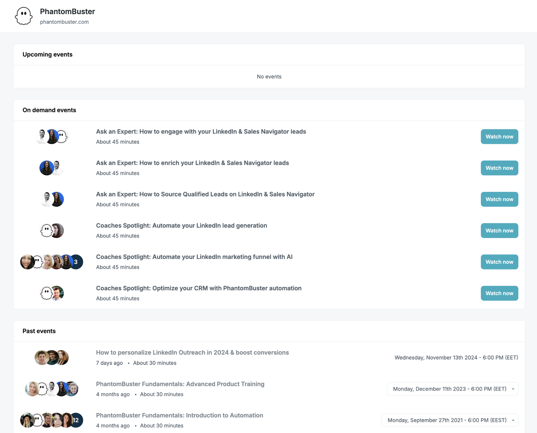 phantombuster webinars