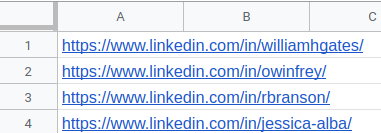 linkedin users urls